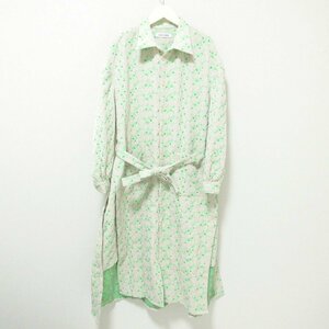  beautiful goods 21AW HENRIK VIBSKOVhenlik vi bskof flower Jaguar Delon g height shirt One-piece S gray × green 043 *