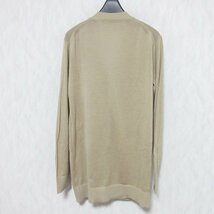 未使用 訳アリ BALENCIAGA. KNITS バレンシアガ ロゴ刺繍 カシミヤ100％ 長袖 ニット カーディガン 36 ベージュ ◆_画像2