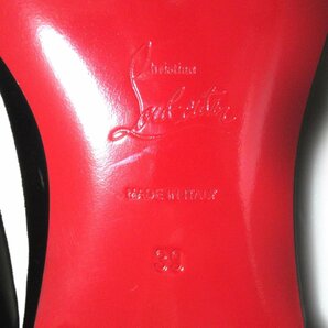 未使用品 Christian Louboutin クリスチャンルブタン パテントレザー ストレートチップ ドレスシューズ 39サイズ 26cm相当 ブラックの画像6