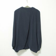 美品 23SS CELFORD セルフォード ノーカラースリットスリーブブラウス 長袖 ブラウス シャツ F ネイビー 044 ◆_画像2