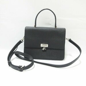  beautiful goods agnes b. Agnes B split leather 2way handbag shoulder bag black 044 *