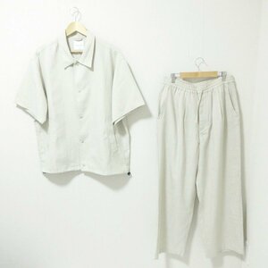  beautiful goods FREAK'S STORE freak s store short sleeves shirt × Easy wide pants setup M light beige 044 *