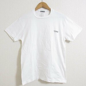 ほぼ美品 80’S デカオム COMME des GARCONS HOMME コムデギャルソンオム ヴィンテージ ロゴプリント 半袖 Tシャツ カットソー ホワイト