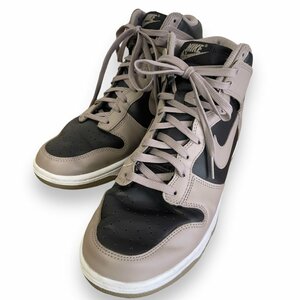 美品 NIKE ナイキ WMNS DUNK HI GREY FOG ウィメンズ ダンク ハイ グレー フォグ ハイカットスニーカー DD1869-002 27cm グレー×ブラック