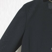 美品 23SS allureville アルアバイル レノクロスクルーネックステッチジャケット メタルボタン ダブル ノーカラー 1 ネイビー ◆_画像3