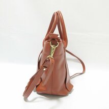 美品 LANVIN en Bleu ランバンオンブルー ベルヴィル レザー 2way ハンドバッグ ショルダーバッグ ブラウン ◆_画像6