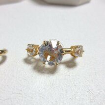 美品 SWAROVSKI スワロフスキー Constella クリスタル ピアス イヤーカフ アクセサリー ゴールド系 ◆_画像2