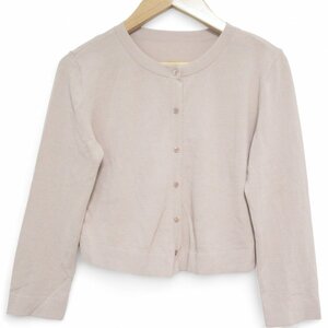 美品 FOXEY NEW YORK フォクシーニューヨーク UPPER STANDARD CARDIGAN サマーニット カーディガン 32821 38 ピンクベージュ