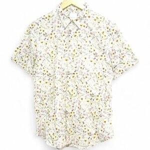 美品 Paul Smith ポールスミス 花柄 フローラルプリント 半袖 シャツ M マルチカラー