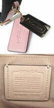 美品 COACH コーチ チャーリー シグネチャー リュックサック バックパック デイパック B2021-32200 ピンク× ベージュ系_画像10