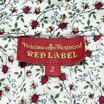 美品 Vivienne Westwood ヴィヴィアンウエストウッドレッドレーベル 花柄 長袖 ボウタイリボン シャツ ブラウス 2 マルチカラー ◆_画像5