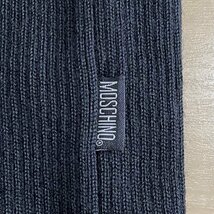 美品 Moschino モスキーノ タートルネック ハート ノースリーブ ニット セーター I40サイズ ブラック ◆_画像5