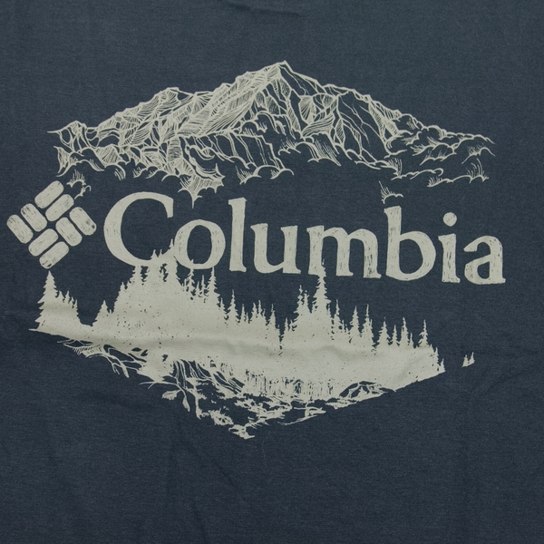 即決☆コロンビア キャンプ テント イラスト 半袖 Tシャツ BLK/US XLサイズ 送料無料 キャンピング ブラック 黒 コットン 綿 大きいサイズ