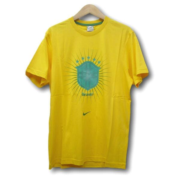 即決☆ナイキ ブラジル代表 Tシャツ YLW/ US Mサイズ 日本サイズ L 送料無料 半袖 国内正規品 NIKE