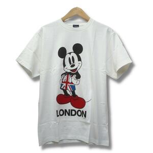 即決☆ミッキーマウス スパシオ WHT/Lサイズ 半袖Tシャツ 送料無料 フットサル サッカー 普段着にもOK 白 ホワイト