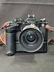 Nikon ニコン FM3126124 ブラック MD-12 モータードライブ付属 + NIKKOR 35mm 1:2.8 シャッターは切れました　現状渡し　追加画像有