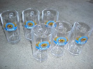 # giraffe raw beer raw jug glass 6 point set 435 giraffe /529
