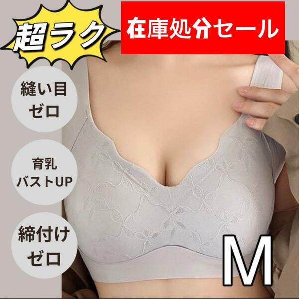 【在庫処分セール】 育乳ブラ M トップブラ ナイトブラ パッド付き ジム