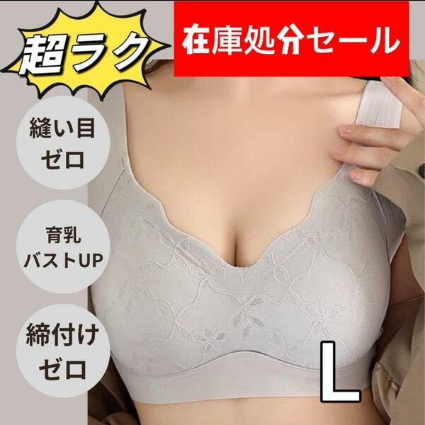 【在庫処分セール】 育乳ブラ L トップブラ ナイトブラ パッド付き ジム