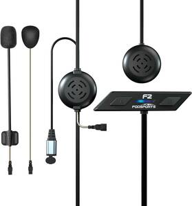 FODSPORTS バイク インカム F2 インカム 2人同時通話 HIFI音質 薄型 インカム 連続使用12時間 IP67防水 