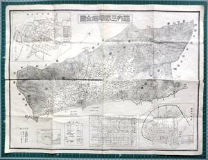  war front old map [. inside three district details all map ] Taisho 3 year Tsuruoka block all map sake rice field block all map Yamagata prefecture 