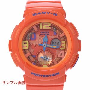 送料無料！CASIO/カシオ/BABY-G/レディース腕時計/BGA-190/オレンジ/樹脂ベルト/クオーツ/オレンジ文字盤/美品