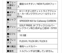 キャロウェイ 2023 BIG BERTHA ビッグバーサ　スピーダーNX for CW ドライバー　10.5°　※送料無料_画像9