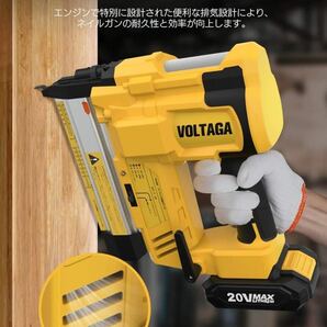  VOLTAGA 電動タッカー 充電式 タッカー 電動 強力 釘打ち機 充電式 ピンタッカ フィニッシュネイラー  家具 LEDライト DIY 大工の画像5