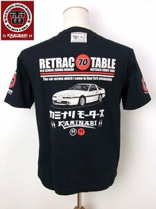 新品 カミナリTシャツ 黒L 雷 スープラ半袖tシャツ カミナリモータース 昭和の名車旧車 エフ商会 KMT-200 カットソー　