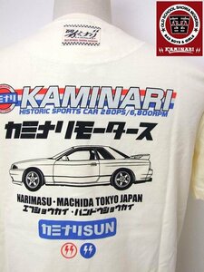 新品 カミナリTシャツ 白XL 雷 GT-R半袖tシャツ カミナリモータース 昭和の名車旧車 エフ商会 KMT-202 カットソー　