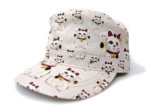 新品 アニマルキャップ 招き猫柄cap グレースSense of grace 男女兼用 招福ねこキャップ