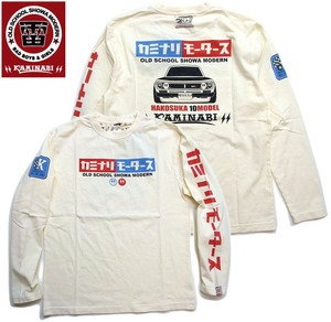 新品 カミナリモータース ロングＴシャツ 白XL 王道ハコスカ 昭和の名車 旧車 カミナリ 雷 196 メンズロンt カットソー