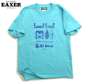 新品 EAXER サーフTシャツ XL ミント サマーストリート オリジナルt サマードライブt　サーフボード イークサー メンズt カットソー