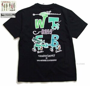 新品 タックルベリー×WD ポケットTシャツ 黒XL クロ―ワーム バス釣りt 半袖tシャツ フィッシング WILDERNESS EXPERIENCE