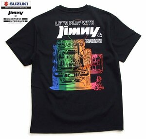 新品 スズキ ジムニー Tシャツ 黒M ラゲッジスペース JIMNY半袖tシャツ SUZUKI公認 メンズt カットソー WILDERNESS EXPERIENCE