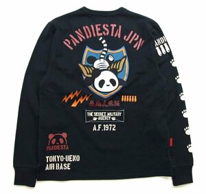 SALE 新品 パンディエスタ 虎熊猫ロンT 黒M 新品 PANDIESTA メンズロンt パンダロングTシャツ ミリタリーパンダ カットソー 592857