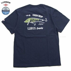 新品 ランバー Tシャツ 紺L ミノールアー フィッシング LUMBER 釣りtシャツ メンズレディースt 男女兼用 カットソー 241249