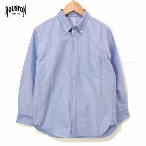 新品 HOUSTON オックスフォードシャツ ブルー XL ヒューストン 長袖シャツ メンズシャツ カジュアル ワークシャツ 41065 新着