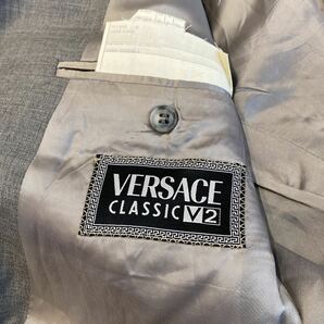 【1円〜】VERSACE CLASSIC V2 ヴェルサーチクラシック テーラードジャケット グレー スーツジャケット メンズの画像8