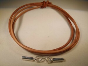 11* fixed form 84 jpy ~[ original silver silver 925×1.8mm leather string NBR( natural Brown )] original leather leather cord *