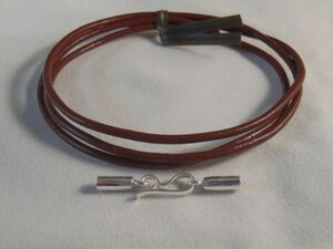 11* fixed form 84 jpy ~[ original silver silver 925( long )×2.0mm leather string BR( Brown )] original leather leather cord *