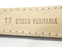 モーリスラクロア クロコ 皮ベルト 19mm デッドストック 未使用 純正品 Maurice Lacroix croco belt [K-112]_画像6