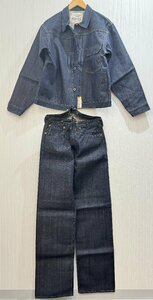 希少 Levi's リーバイス デッドストック デニムジャケット セットアップ Gジャン ボタン裏555 バレンシア 99年製 ビンテージ クロージング