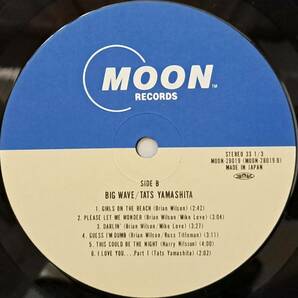 山下達郎 : OST BIG WAVE ビッグウェイブ 帯付き 国内盤 中古 アナログ LPレコード盤 1984年 MOON-28019 M2-KDO-1439の画像6