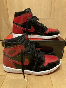 AIR JORDAN 1 RETRO HIGH OG "PATENT BRED" 555088-063 （ブラック/ホワイト/バーシティレッド）