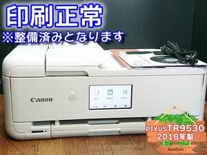 ☆印刷正常☆ 1円スタ PIXUS TR9530 キャノン Canon インクジェット複合機 プリンター ホワイト / 2018年製 中古 (管：SUGRF)