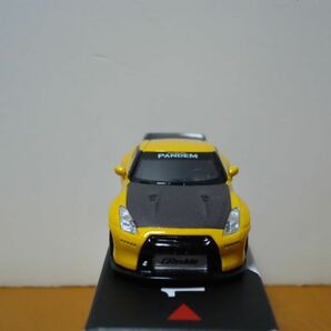 ★MINI GT 1/64 Pandem NISSAN GT-R  バンテム 日産 GT-R  カーボン入りメタリック イエロー  124★の画像6