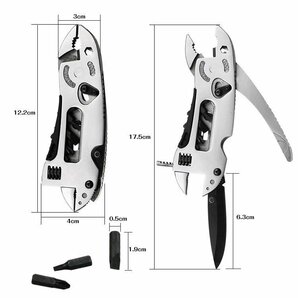 送料無料 ペンチ レンチ 多機能 ドライバー ナイフ DIY 工具 ニッパー マルチ DIY 修理 工具 マルチツール コンパクト 多機能 zk271の画像1