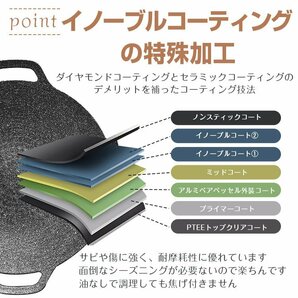 送料無料 グリルパン マルチグリルパン ih キャンプ 直火 取っ手付き ステーキ プレート アウトドア ラウンドグリルパン 鉄板 od612の画像10