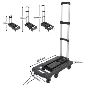 1円 キャリーカート キャリーワゴン 平 台車 折りたたみ式 可変式 軽量 コンパクト 2way 手押し 荷物 積荷 伸縮 買い物 アウトドア ny325の画像10